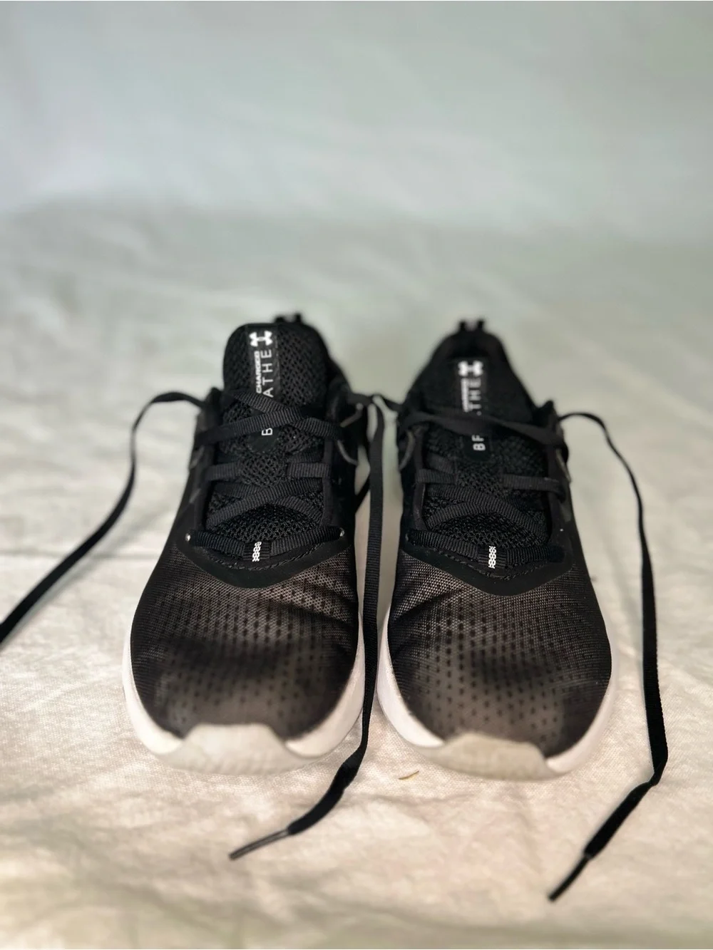 Under Armour Women’s Charged Breathe TR 2 Training Shoes – Black/White Size 6.5